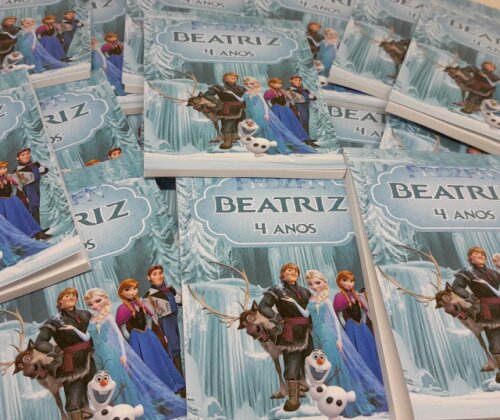 Kit 20 Lembrancinhas Bloquinho com Lápis Frozen - Vários Temas 