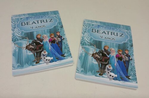 Kit 20 Lembrancinhas Bloquinho com Lápis Frozen - Vários Temas 