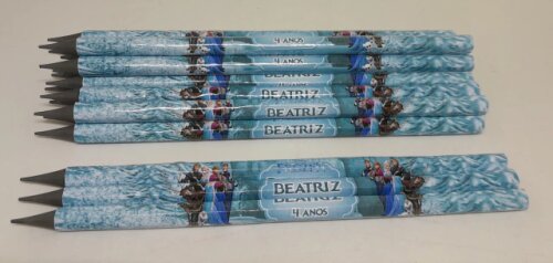 Kit 20 Lembrancinhas Bloquinho com Lápis Frozen - Vários Temas 