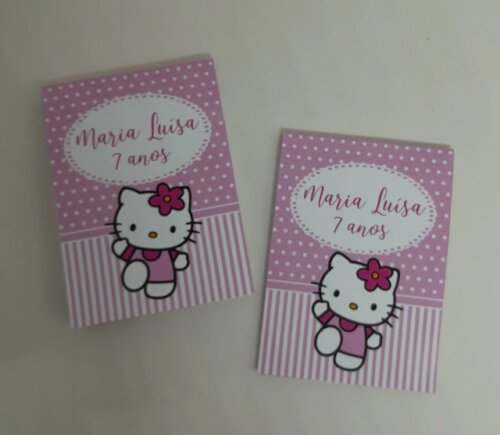 Kit 20 Lembrancinhas Bloquinho com Lápis Hello Kitty - Vários T