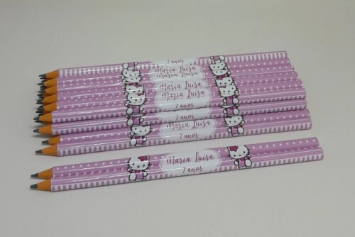 Kit 20 Lembrancinhas Bloquinho com Lápis Hello Kitty - Vários T