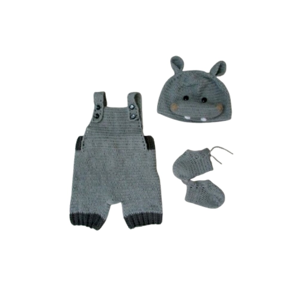 Macacão hipopótamo Newborn Temático