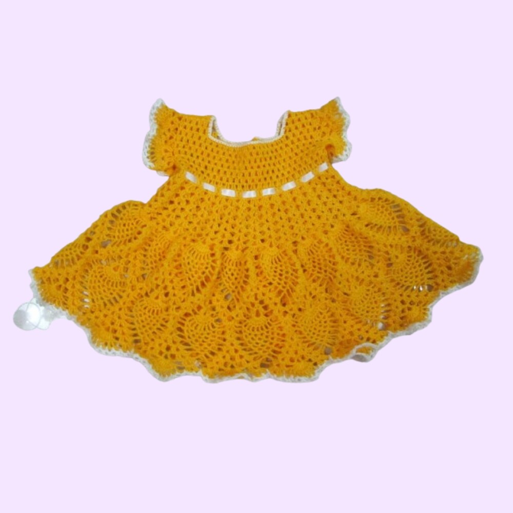 Vestido infantil de crochê