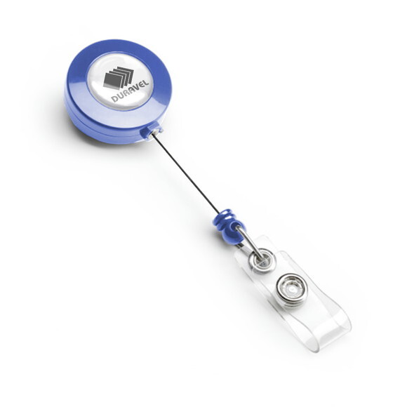 100 Porta Cracha Retrátil sem Personalização - Ida001 Azul