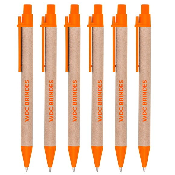 1000 Caneta Ecologica Personalizada Cee002 Laranja