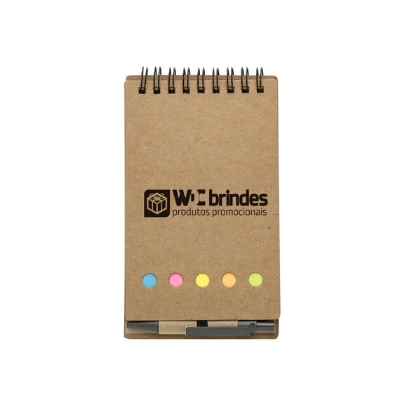 150 Bloco de Anotações com Post It e Caneta, Preto Bca004