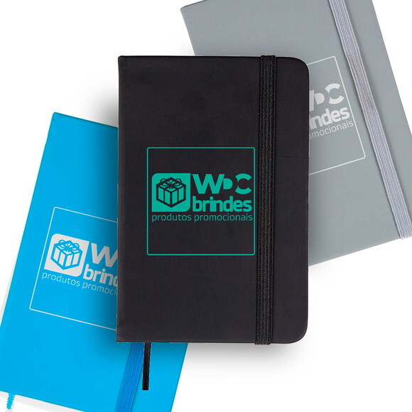 200 Cadernetas Personalizadas, Preto, Bac019 P