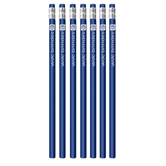 300 Lápis Promocionais Personalizados Corpo Azul Ell004