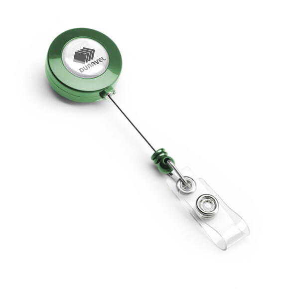 40 Porta Cracha Retrátil sem Personalização - Ida001 Verde