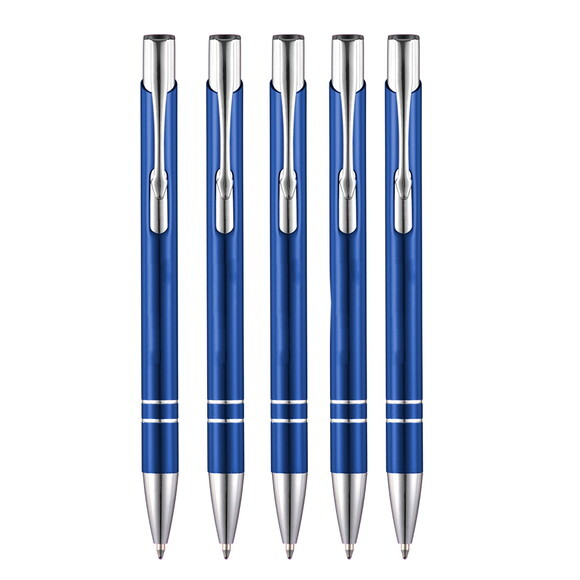 400 Canetas de Metal Azul, Personalizadas a Laser - Cme010