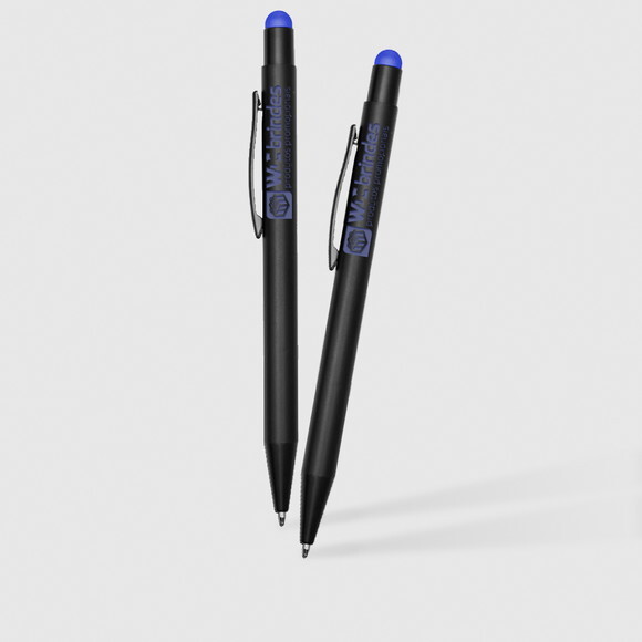 50 Canetas Metal Touch Gravação a Laser Cmt007 - Azul Escuro