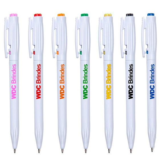 500 Caneta Esferográfica Personalizada Cpe020 Diversas Cores