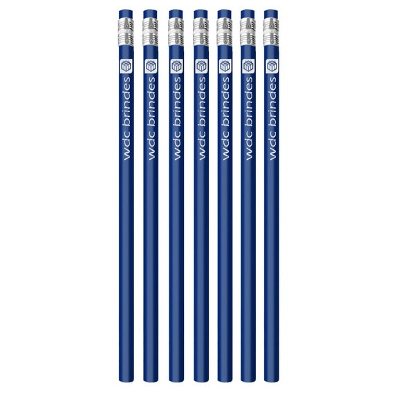 500 Lápis com Borracha Personalizados Corpo Azul Ell004