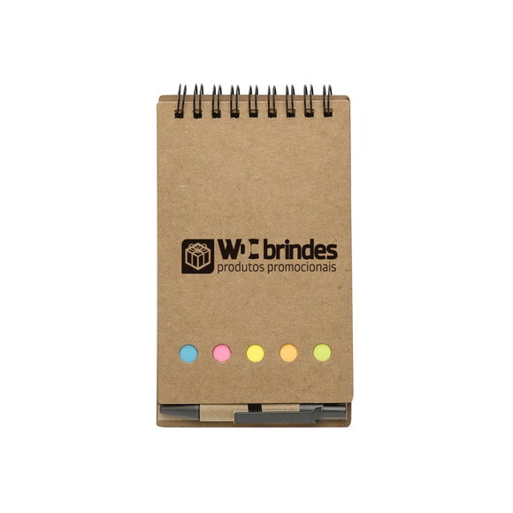 60 Bloco de Anotações com Post It e Caneta, Preto Bca004