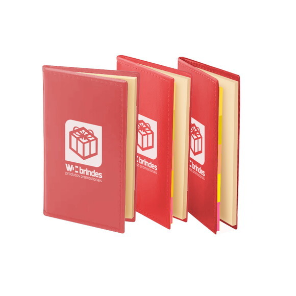 60 Blocos Anotações Post It Gravação na Capa Vermelho Bca011