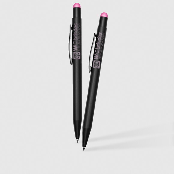 60 Canetas Metal Touch Gravação a Laser Cmt007 - Rosa