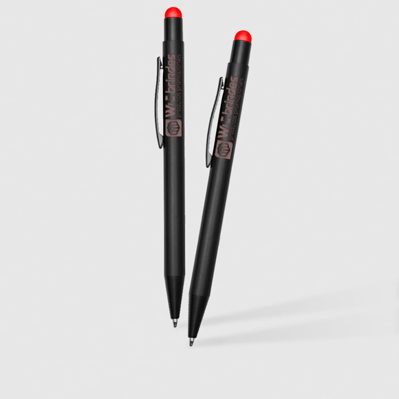 60 Canetas Metal Touch Gravação a Laser Cmt007 - Vermelho