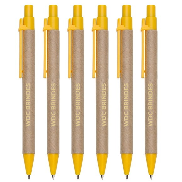 600 Caneta Ecologica Personalizada Cee002 Amarela