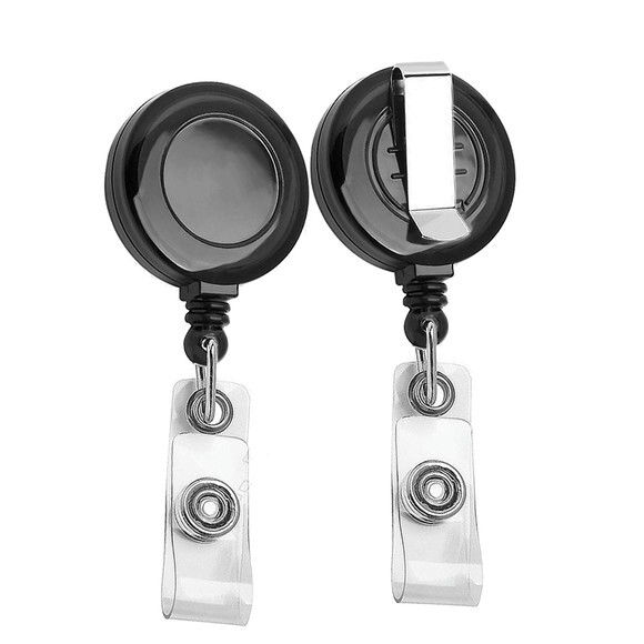 70 Porta Cracha Retrátil sem Personalização - Ida001 Preto