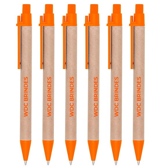 700 Caneta Ecologica Personalizada Cee002 Laranja