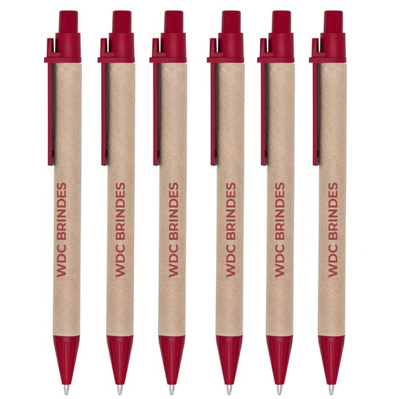 800 Caneta Ecologica Personalizada Cee002 Vermelha