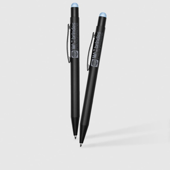 90 Canetas Metal Touch Gravação a Laser Cmt007 - Azul Claro
