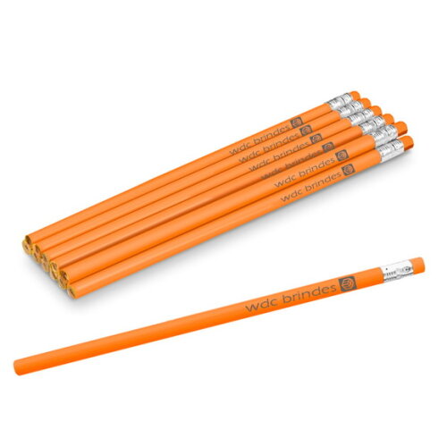 1000 Lápis com Borracha Personalizados Corpo Laranja Ell004
