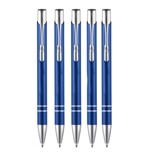 200 Canetas de Metal Azul, Personalizadas a Laser - Cme010