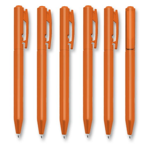300 Canetas Personalizada - Corpo Laranja Cpe050