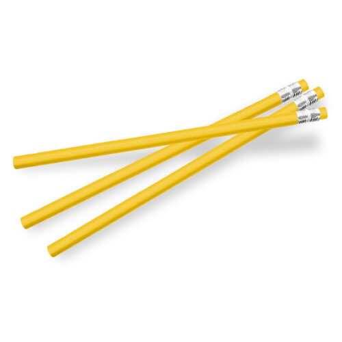 300 Lápis Promocionais Personalizados Corpo Amarelo Ell004