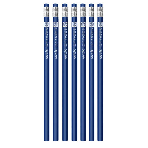 300 Lápis Promocionais Personalizados Corpo Azul Ell004