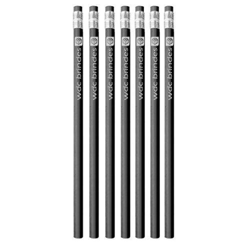 300 Lápis Promocionais Personalizados Corpo Preto Ell004