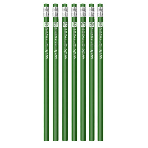 300 Lápis Promocionais Personalizados Corpo Verde Ell004