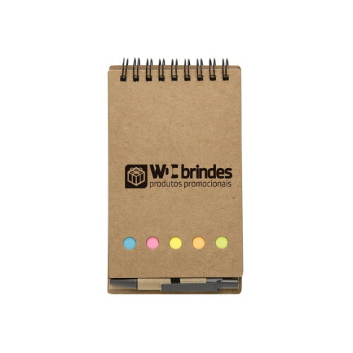 40 Bloco de Anotações com Post It e Caneta, Preto Bca004