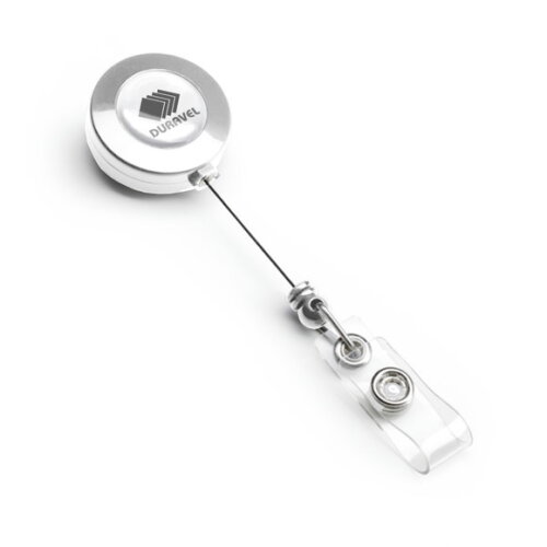 40 Porta Cracha Retrátil sem Personalização - Ida001 Branco