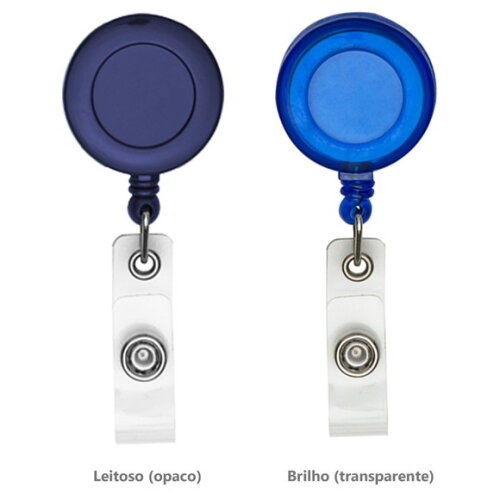40 Porta Cracha Retrátil sem Personalização - Ida001 Azul