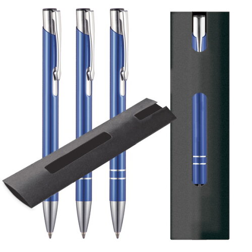 400 Canetas de Metal Azul, Personalizadas a Laser - Cme010