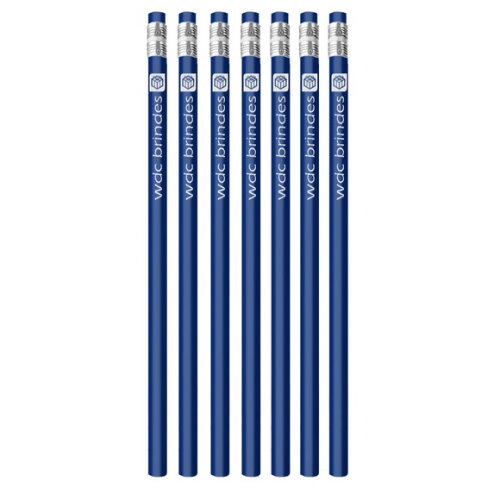 400 Lápis com Borracha Personalizados Corpo Azul Ell004