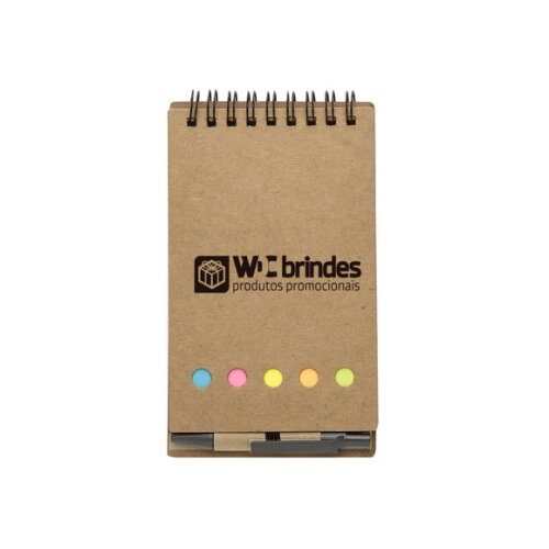 50 Bloco de Anotações com Post It e Caneta, Preto Bca004