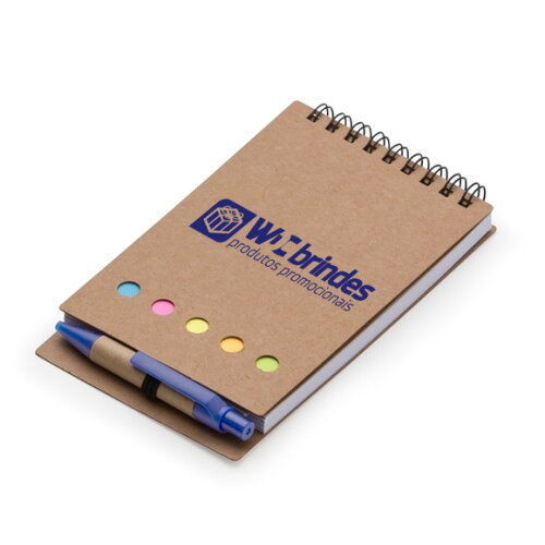 50 Bloco de Anotações com Post It e Caneta, Azul Bca004