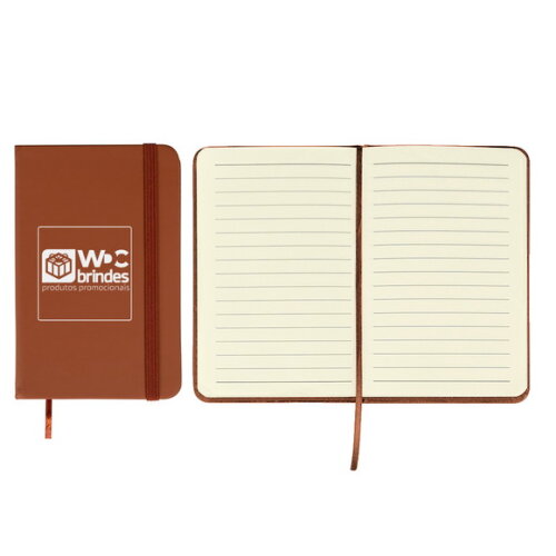 50 Cadernetas Personalizadas, Marrom, Bac019 P