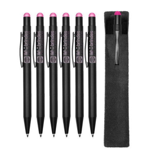 50 Canetas Metal Touch Gravação a Laser Cmt007 - Rosa