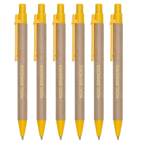 500 Caneta Ecologica Personalizada Cee002 Amarela