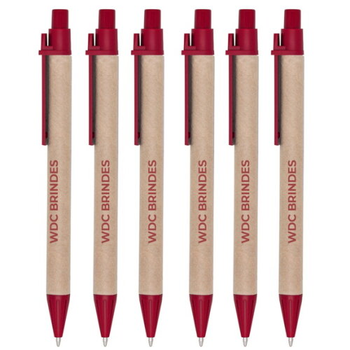 500 Caneta Ecologica Personalizada Cee002 Vermelha