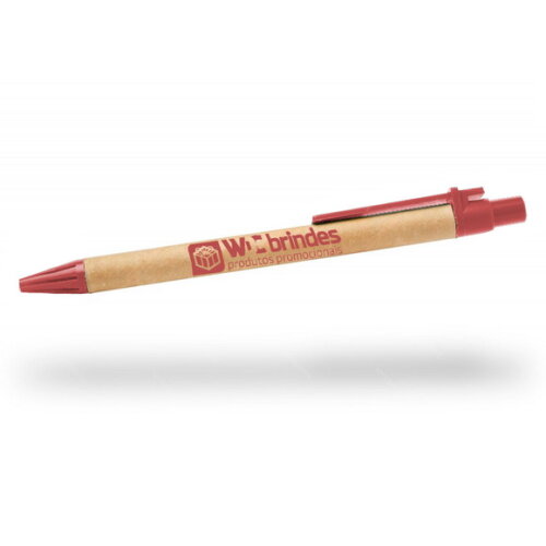 500 Caneta Ecologica Personalizada Cee002 Vermelha