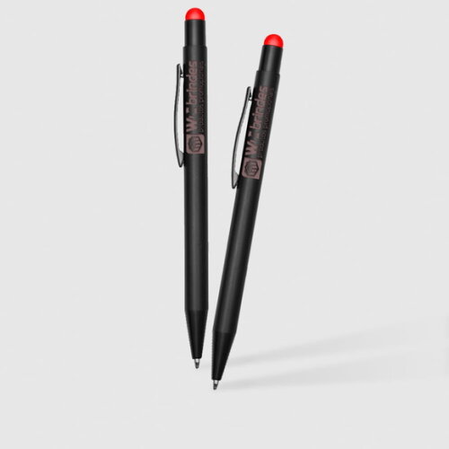 60 Canetas Metal Touch Gravação a Laser Cmt007 - Vermelho