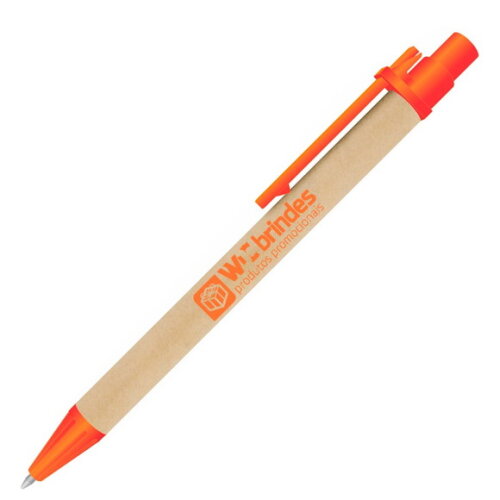 700 Caneta Ecologica Personalizada Cee002 Laranja