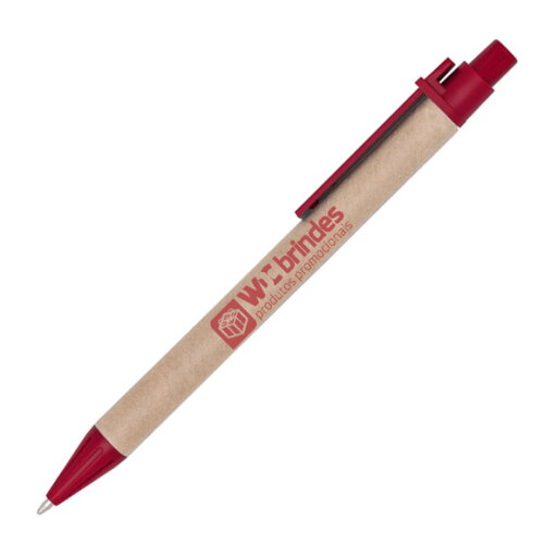 700 Caneta Ecologica Personalizada Cee002 Vermelha