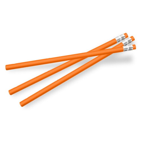 750 Lápis com Borracha Personalizados Corpo Laranja Ell004