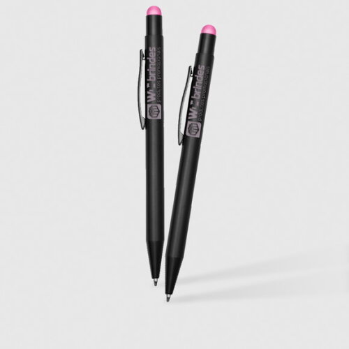80 Canetas Metal Touch Gravação a Laser Cmt007 - Rosa